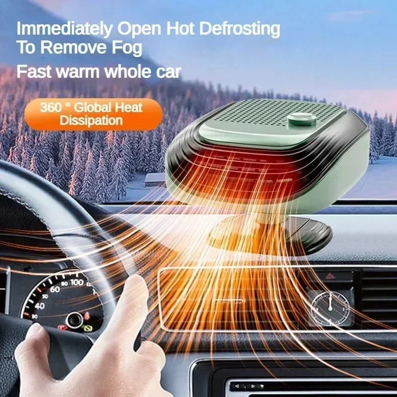 360° Rotation Winter Fast Car Heater 12V/24V Car Heater Fan Large Blowing Area Adjustable Wind Speed Windshield Defogging 2026