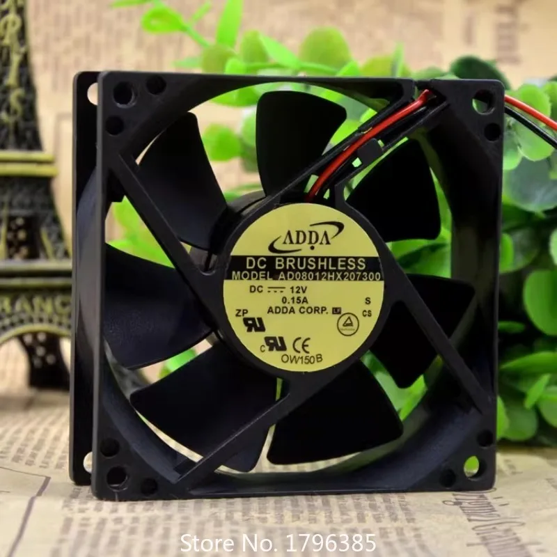 Original New CPU Fan for ADDA 8025 AD0812HX207300 12V 0.15A Chassis Power Cooling Fan 80x80x25mm