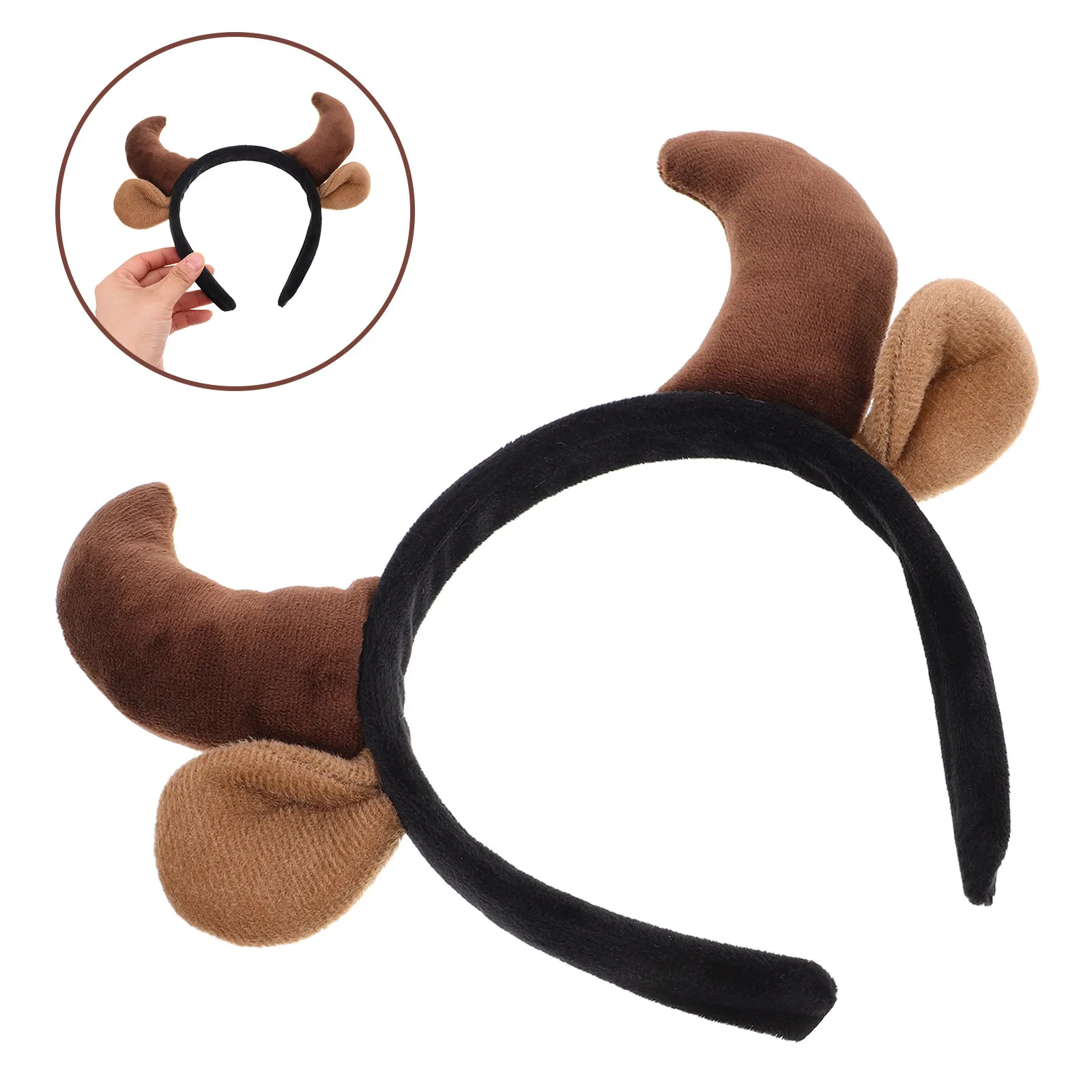 

Повязка на голову с ушками животных для умывания и косплея, милый головной убор с рисунком коровы для девочек и женщин, карнавальный аксессуар для волос