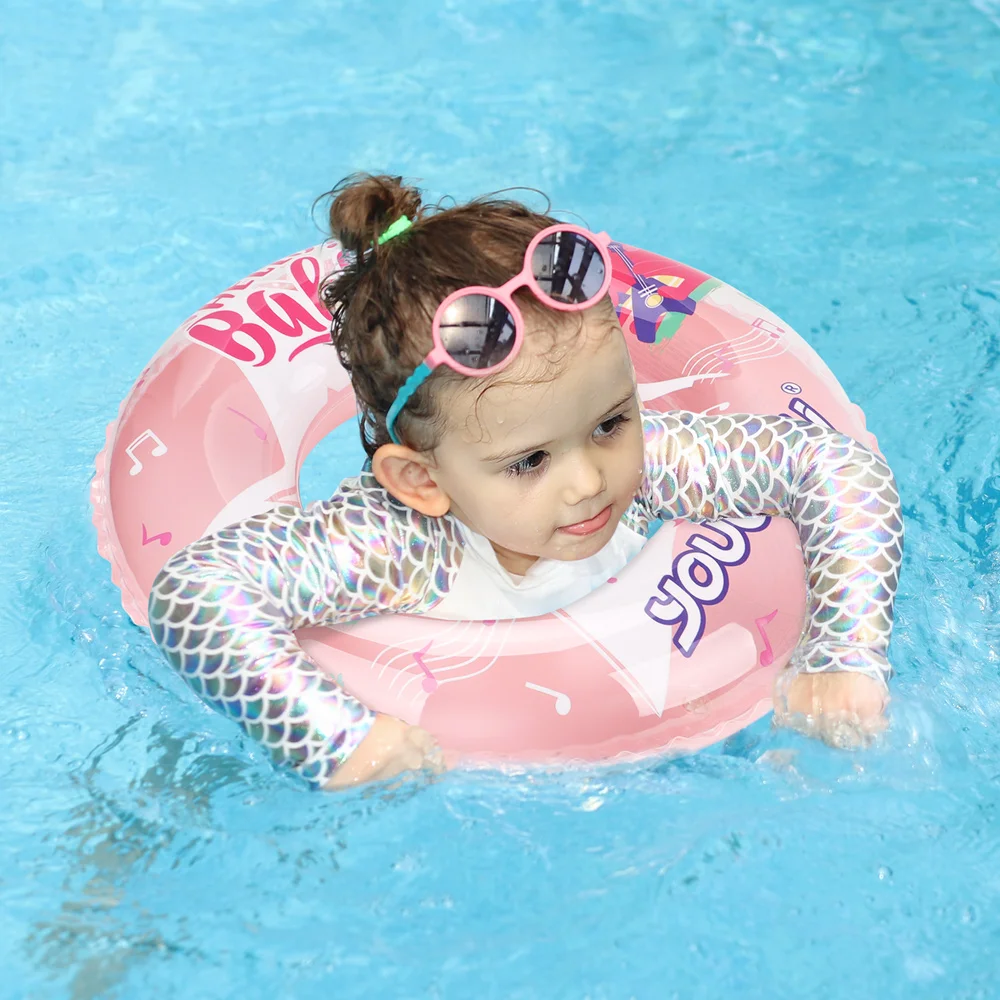 Inflável dos desenhos animados nadar flutuador para criança, bebê nadando, engrossar pvc, anel axilas, piscina brinquedos flutuantes, verão