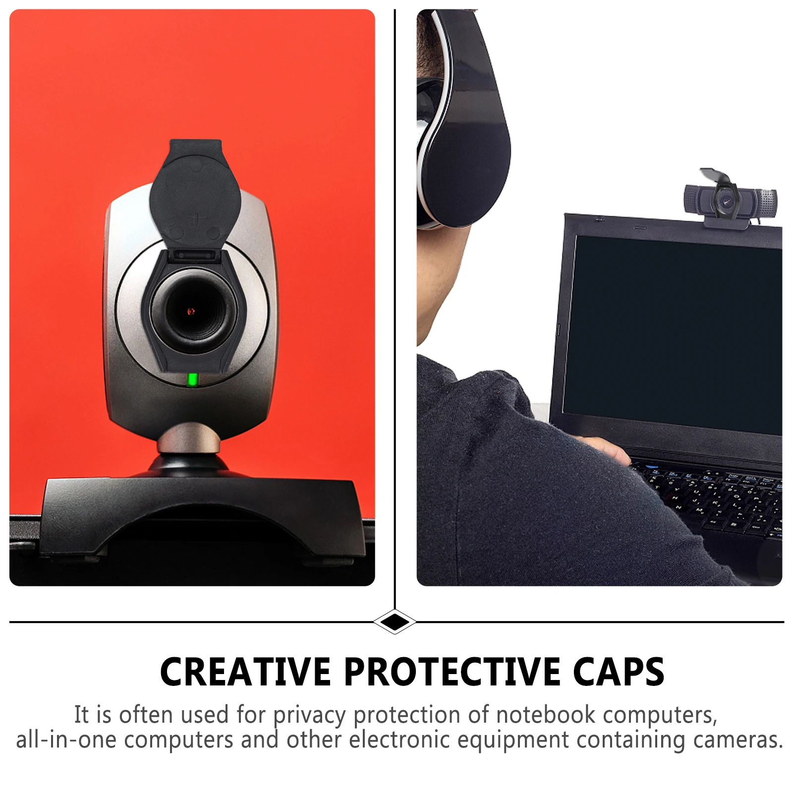 

10 шт., ультратонкая крышка для конфиденциальности из АБС-пластика, черная бленда для ноутбука, видео, веб-камера, крышка для конфиденциальности объектива