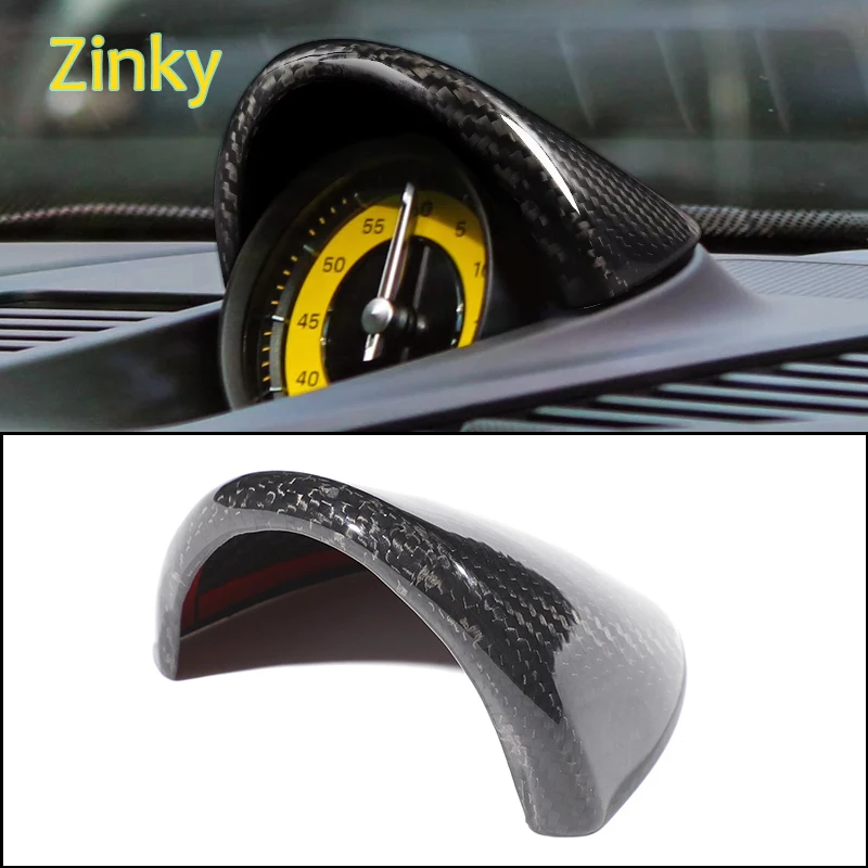 

Real carbon fiber Car center console clock decorative cover interior accessories Fit for Porsche 911 2019+