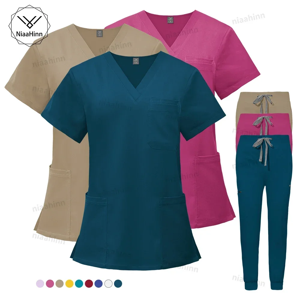 

Wholesale Uniforms Doctor Nurse Work Wear Women Men Hot Sales Surgical Gowns Healthcare Nursing Articles High-quality Scrub Sets