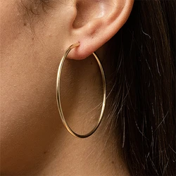 14K Gold Filled Hoops Earrings 7 Size Circle Jewelry Minimalism Brincos Vintage Pendiente Oorbellen Boho Hypoallergenic Earrings
