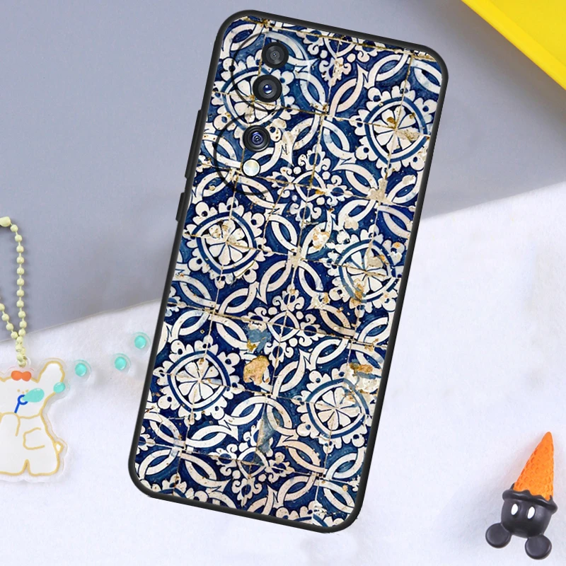 Portuguese Tiles Case For Honor 70 X8 X9 50 Cover For Huawei P30 P50 Pro P20 P40 Lite P Smart 2019 Nova 5T