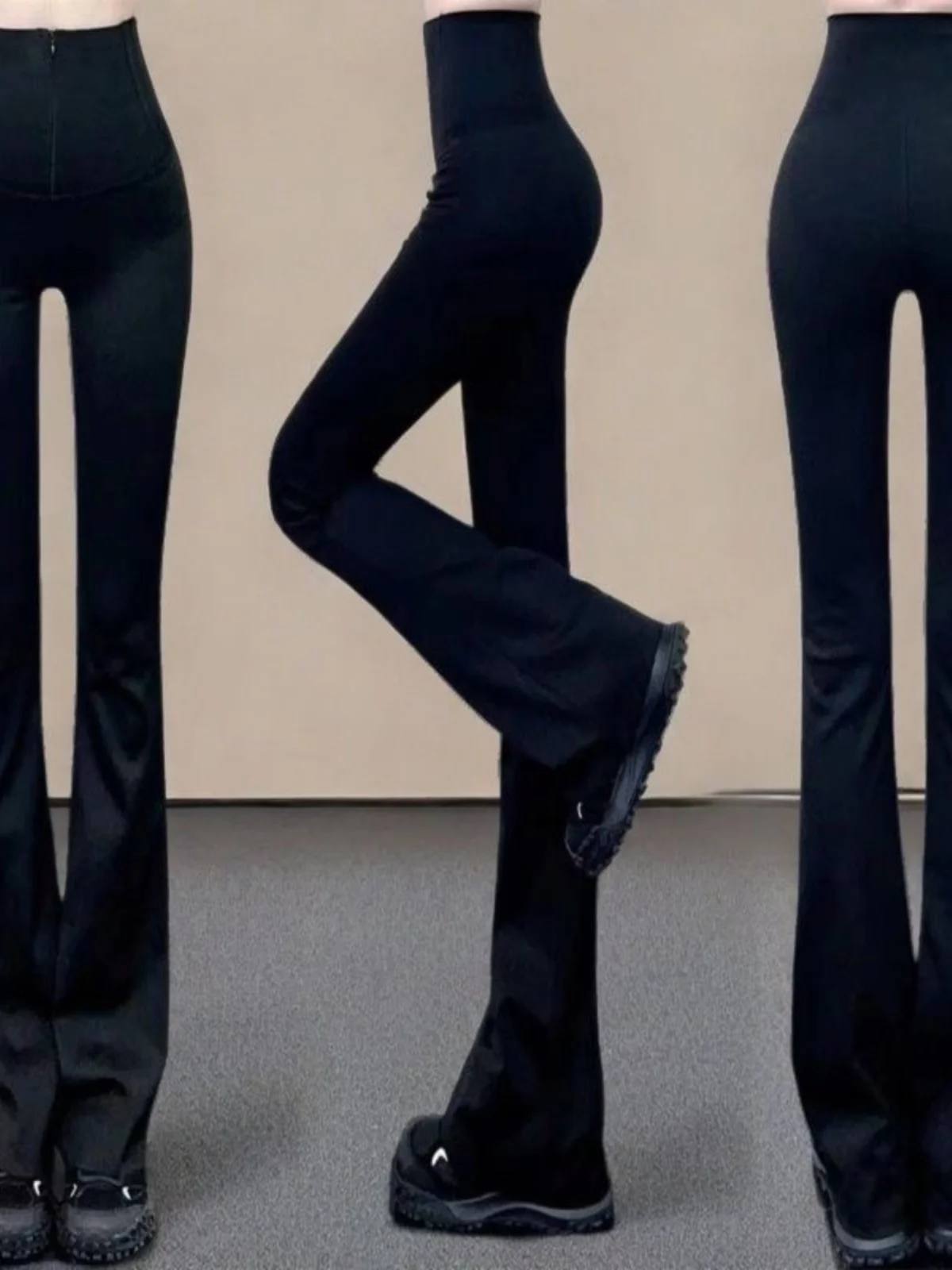 Justcc Flagip Fce 裏地付きヨガパンツ スリムフィット ベルボトム レギンス ハイウエスト お腹引き締め ヒップアップ