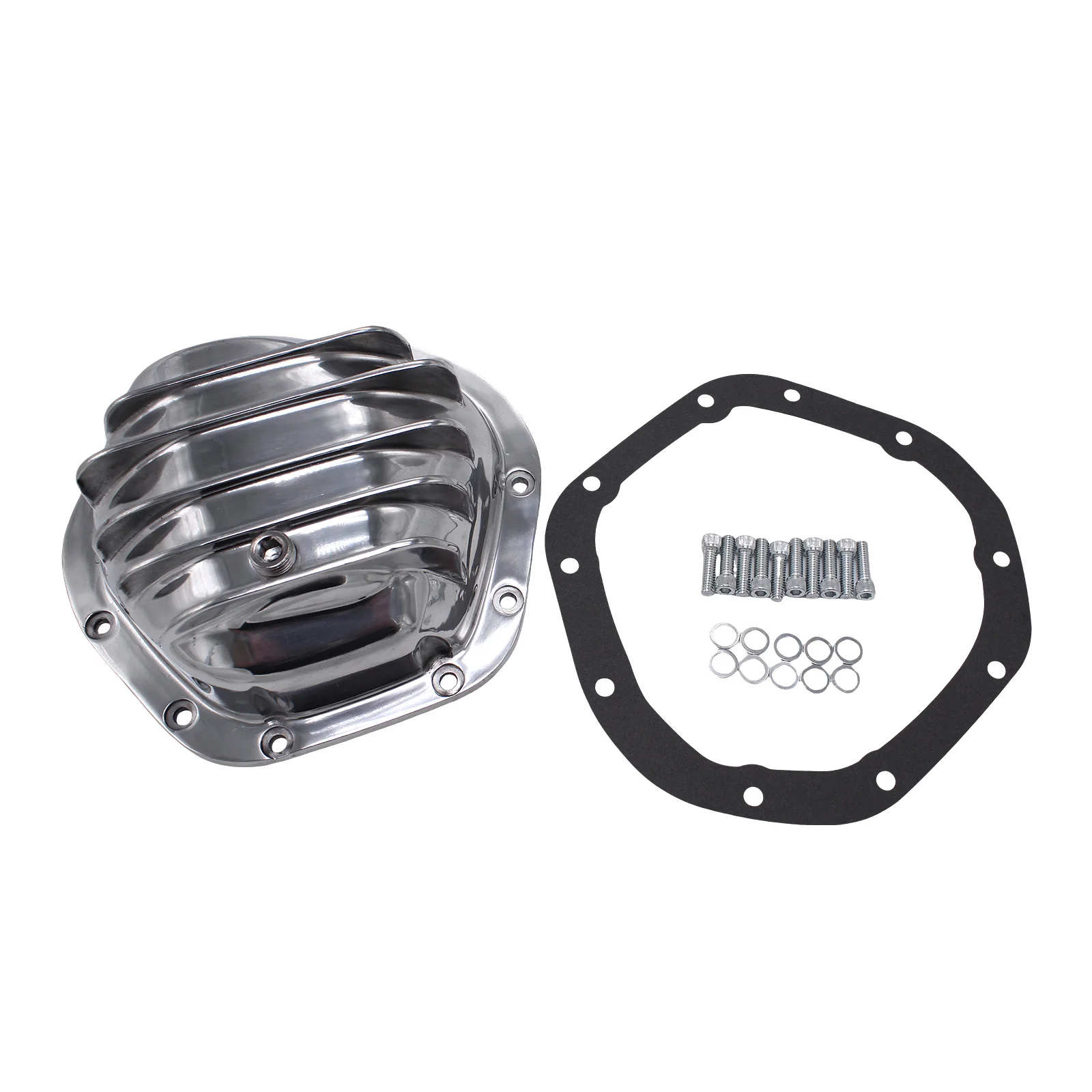 1PC Polished Differential Cover Kit with 10 Bolt Pattern For Chevrolet GM Ford F-100 F-150 Dodge Ram Jeep J-Series Dana 44