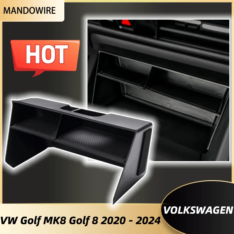 

LHD Car Central Console Organizer Box for Volkswagen VW Golf MK8 Golf 8 2020 - 2024 Storage Box Container Case Accessories