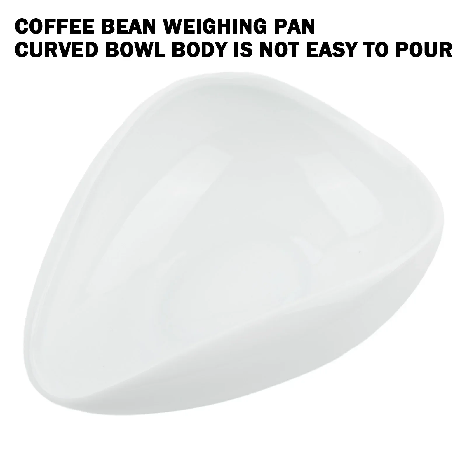 1Pcs Coffee Bean Dosing Cup Coffee Beans Dose Trays Coffee Beans Shovel Pure White Pottery Tea Scoops Coffee Tray Accessory