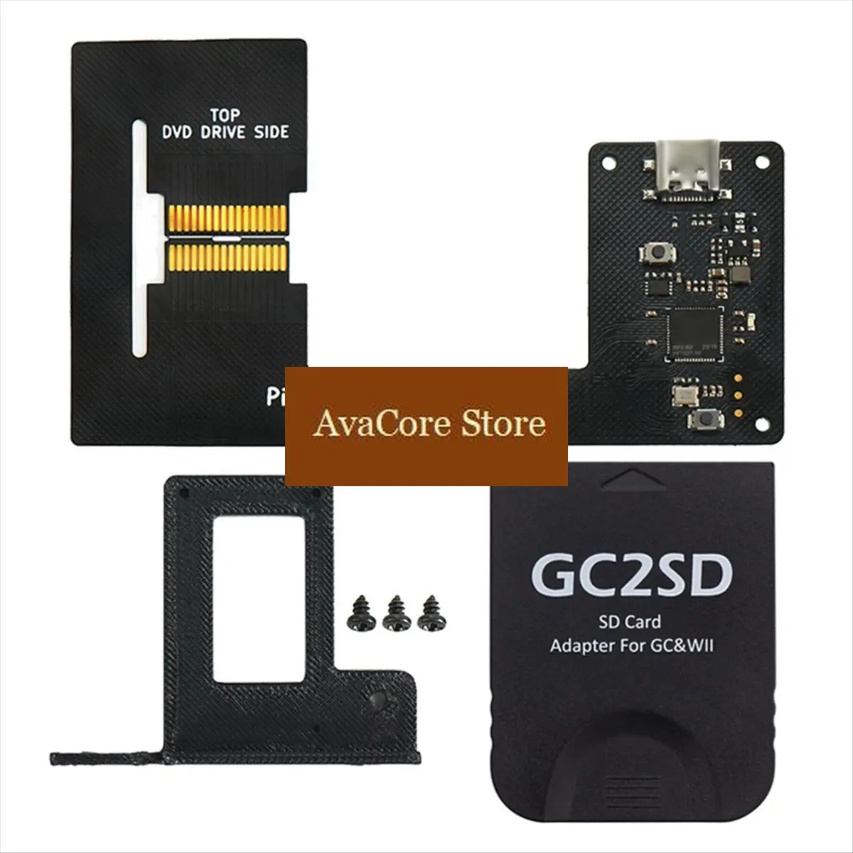 AvaCorePromotion Picoloader Flex Rev1.4 with GC2SD Based on the RP2040 Chip for SD2SP2 GC2SD SDGecko for Retro GameConsole,A