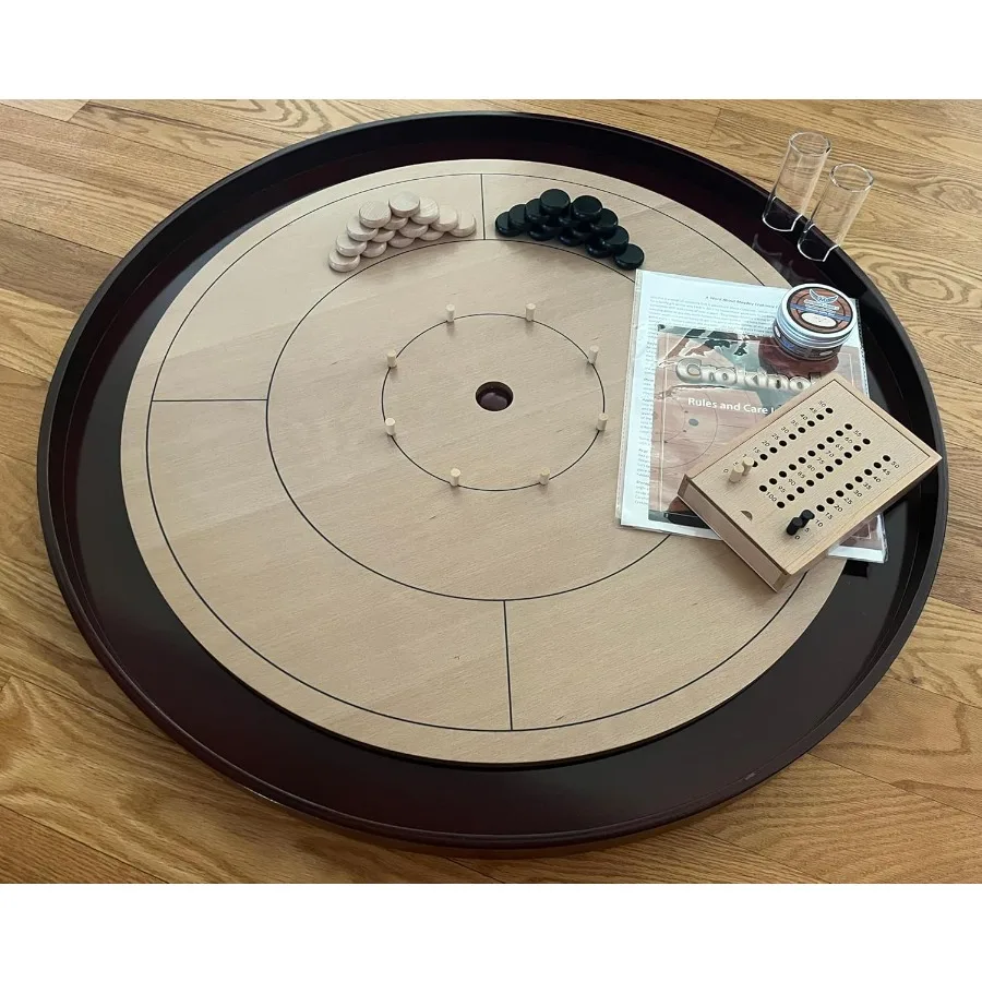 

Турнирная доска Crokinole, размер 30,5, буковый шпон из твердой древесины с основанием из МДФ, официальные образцы чемпионата мира Crokinole Family Str