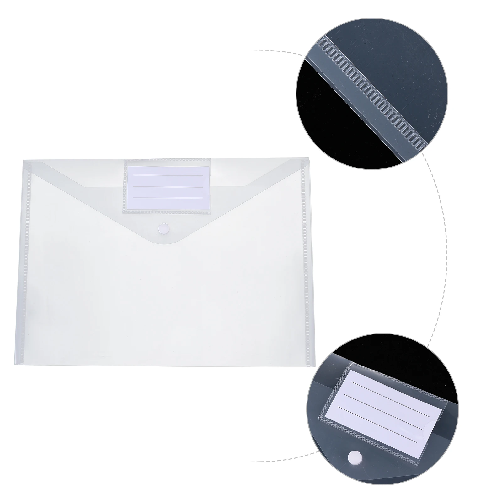 

10 pcs File Document Storage Plastic Pouch Transparent File Holder Transparent Folder Office Use Storage Solution