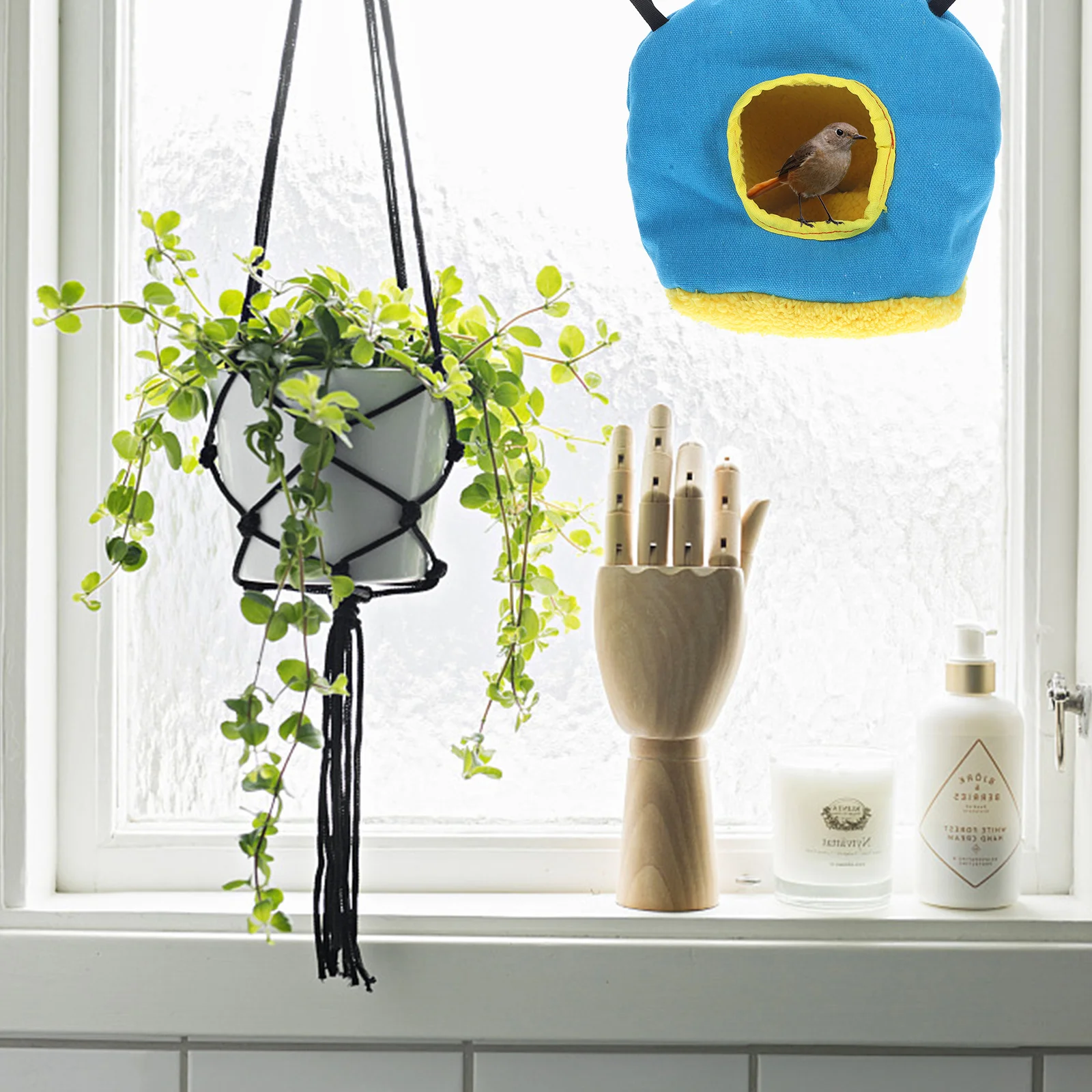 

Bird Warm Nest Hanging Hammock Parrot House Winter Bird Comfortable Small Pet Nest Parakeet Winter Hammock