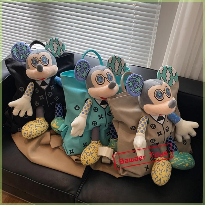 

2025 New Mickey Mouse Doll Cartoon Printed Girl'S Backpack Cute Doll Large Capacity Backpack Personalized Travel Backpack Trend