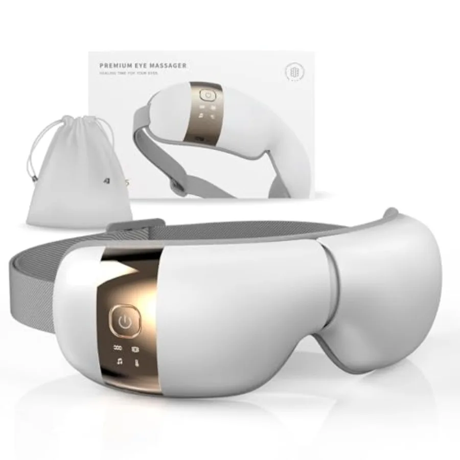 

Массажер для глаз с функцией нагрева, вибрации и музыки помогает снять напряжение, устранить темные круги, сухость и снять мигрень, а также способствует расслаблению.