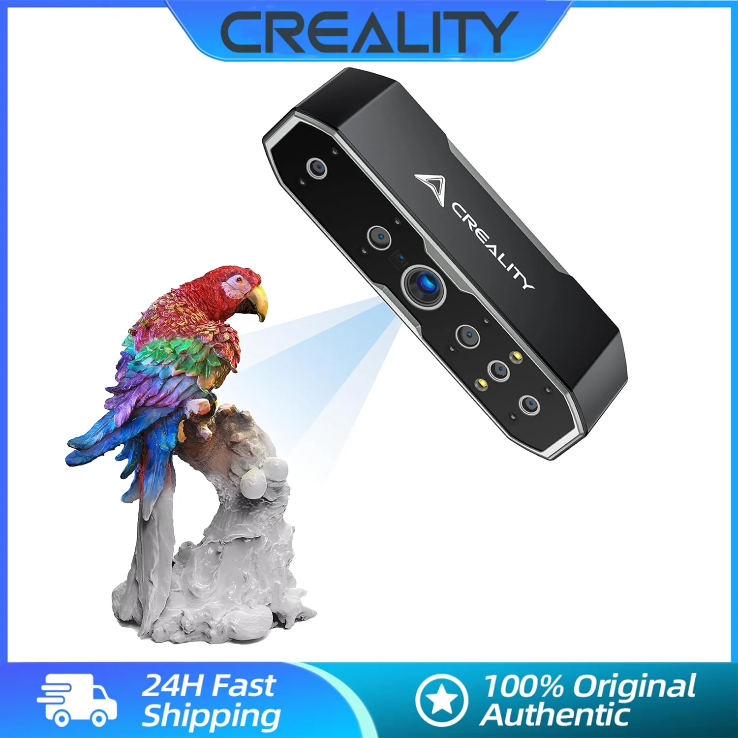 

Creality 3D CR-Scan Otter 3D Printing Handheld Scanner 0.02mm Accuracy Anti-Shake Tracking Full-Color Up to 20FPS Scanning Speed