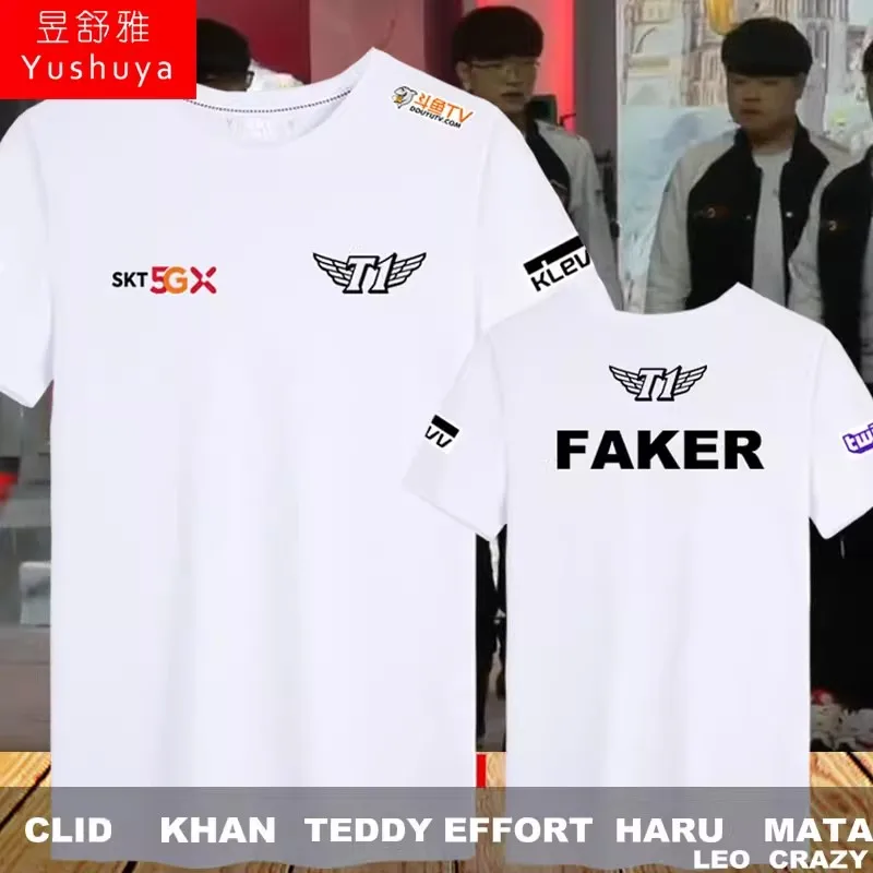 CosAn Game LOL World Champion SKT T1 Team SKT1 Футболка Players Толстовка Faker Мужской топ Новая рубашка с короткими рукавами Большой размер Новый CosAn Game LOL World Champion SKT T1 Team SKT1 Футболка Players Толстовка Faker Мужской топ Новая рубашка с короткими рукавами Большой размер Новый
