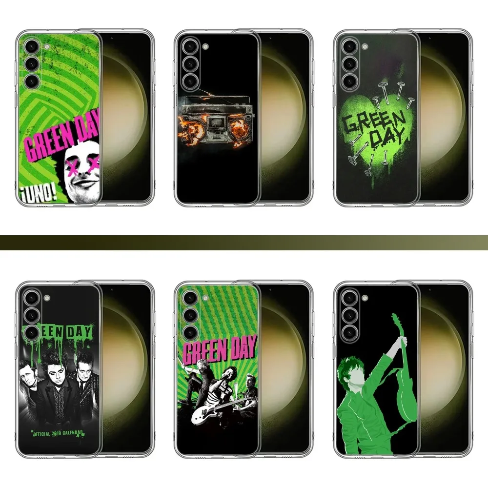 Band G-Greens D-Days Phone Case For Samsung Galaxy A71,70,52,40,51,31,A50,21S,30S,Note20,Transparent ,Cover