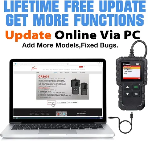 Launch X431 CR3001 Поддержка полной функции OBDII / EOBD Creader 3001 диагностический инструмент многоязычный PK CR319 OM123 сканер кодов