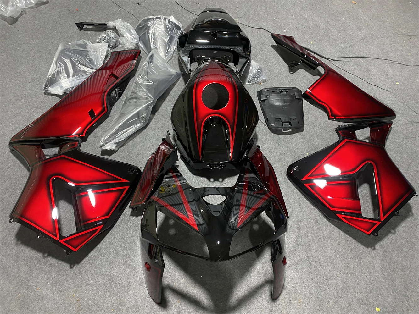 4Gifts Injection Mold New ABS Motorcycle Fairings Kit Fit For HONDA CBR600RR F5 2005 2006 05 06 Bodywork Metallic red