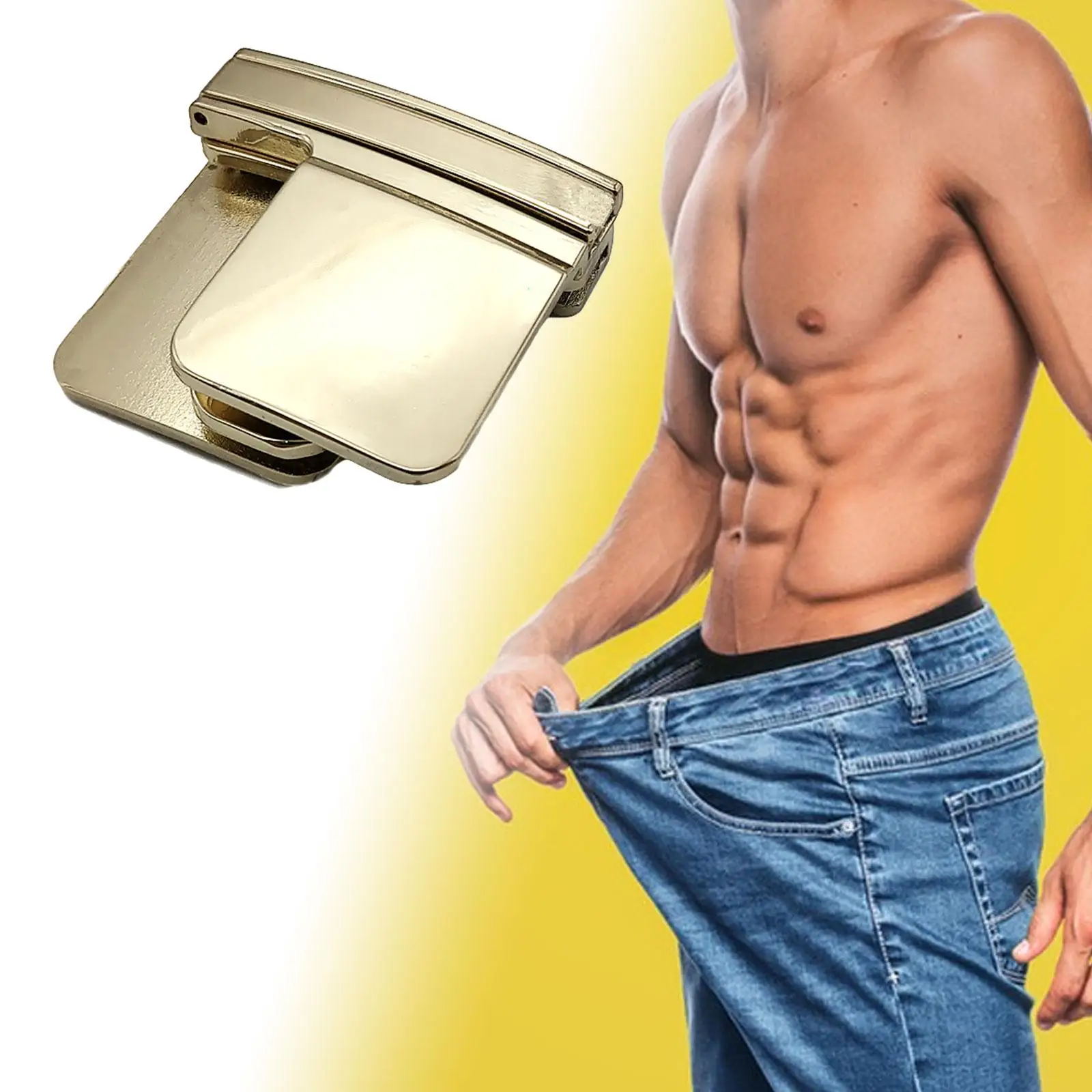 4 × مشابك معدنية لضبط الخصر، حل شد البنطلون متعدد الاستخدامات للملابس الفضفاضة