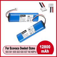 Replacement Battery 12800mAh for Ecovacs Deebot Ozmo 900,901,905,920,930,937,N8,N8 Pro Li-ION 14.4V Robot Vacuum Cleaner Battery