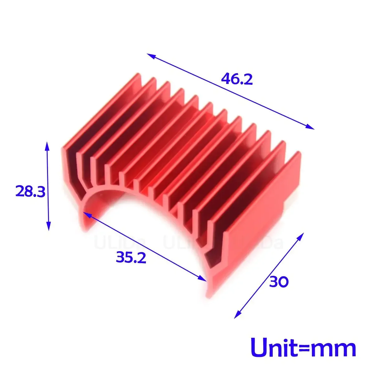 Rosso/Blu 540 550 Dissipatore di Calore Del Motore Per 30*30mm Ventola Di Raffreddamento RC Modello di Hobby Auto 1/10 Hsp Arrma Axial Traxxas Lega Hop-up
