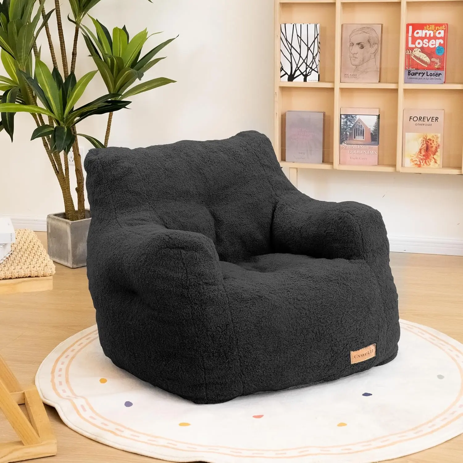 

Bean Bag Chair with Filler, Bean Bag Sofa with Tufted Soft Stuffed Filling, Fluffy and Lazy Sofa, Comfy Cozy BeanBag Chairs