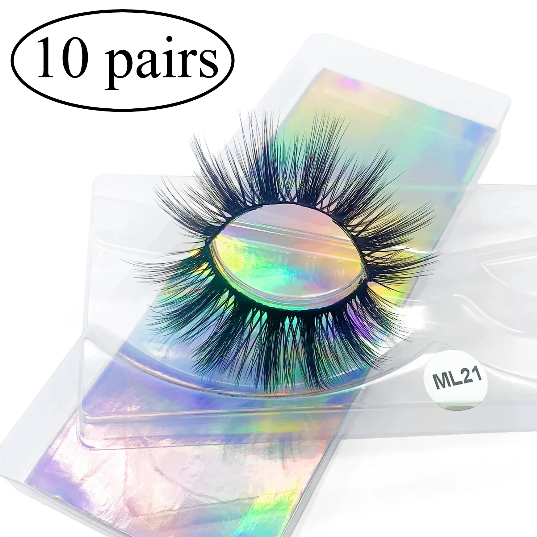 10 paia di ciglia di visone 6D ciglia all'ingrosso stile casuale volume sfuso ciglia finte per strumenti di trucco estensione ciglia