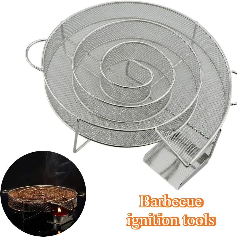 Generador de humo frío Mental para parrilla de barbacoa o ahumador, polvo de madera, ahumado en frío y caliente, quemadura de carne de salmón, herramientas de cocina para barbacoa de acero inoxidable