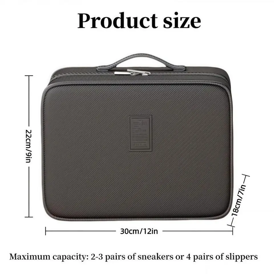 Stoura compact travel shoe storage