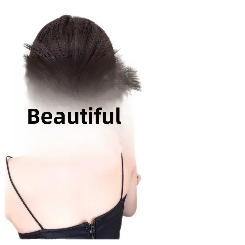 شعر مستعار منخفض الكعكة مع مشبك انتزاع الشعر النسائي كسول نمط الشعر أوبدو الطبيعي رقيق الظهر الشعر التمديد الذيل الاصطناعية الآسيوية