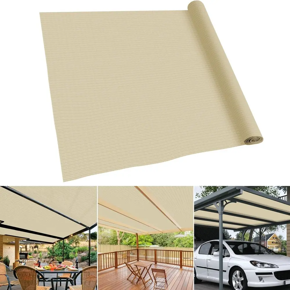 

6' x 50' Beige UV Block Cloth for Outdoor Sunshade, Garden, Greenhouse, Patio, Deck, Pergola