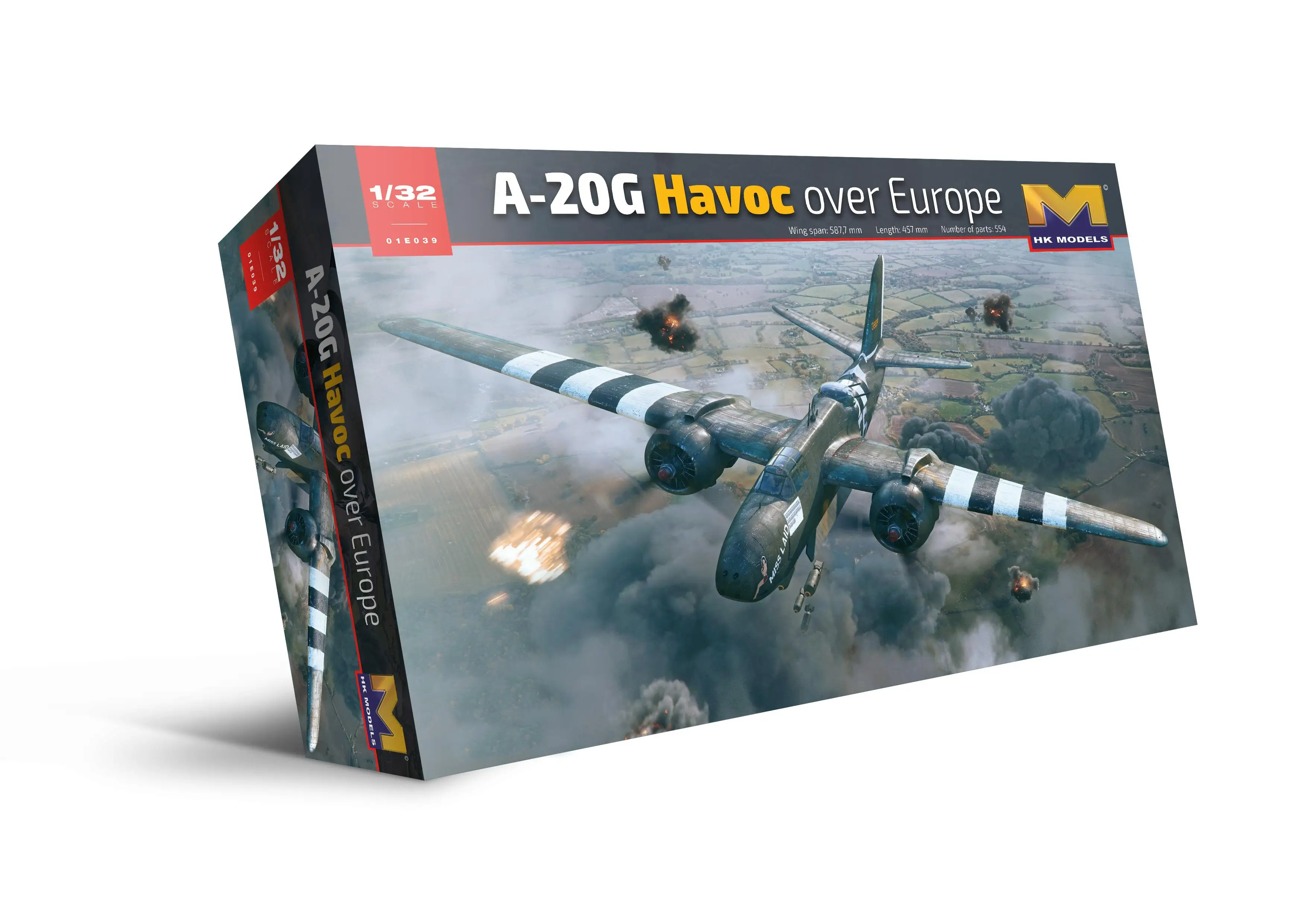 HK Model 01E039 1/32 A-20G Havoc Over Europe Interior Kit (Plastic model)