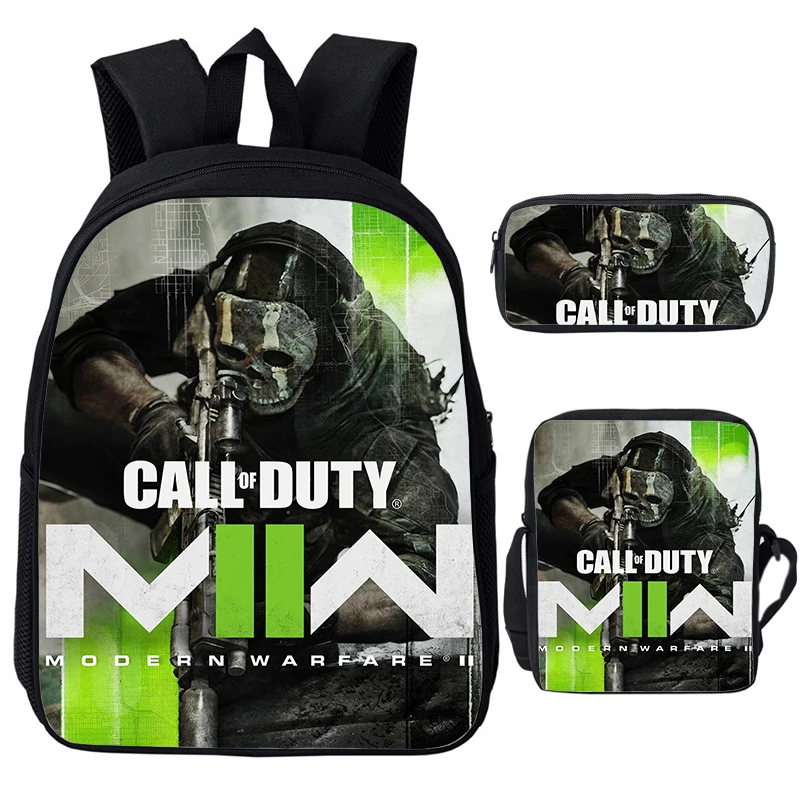 Game Call Of Duty Warzone Backpack 3pcs Set School Bags Shoulder Bag Pen Bag Boys Girls Softback Backpacks Laptop Bookbag Gift