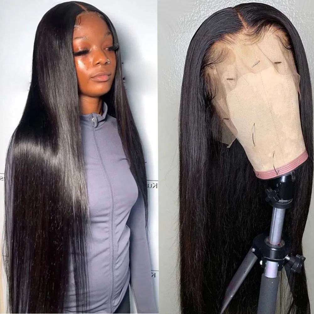 

13x6 HD Lace Frontal Wig 36 38Inch Bone Straight 100% Human Hair Wigs Brazilian Straight Lace Front Wig PrePlucked Hairline