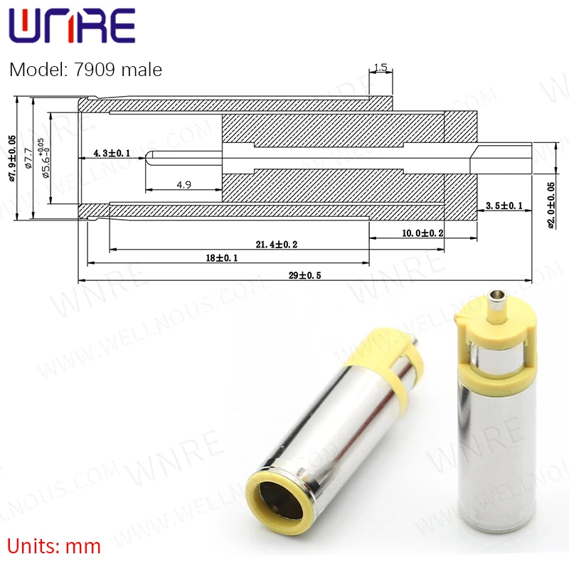 Toma de corriente macho y hembra, conector adaptador para ordenador portátil, 7909