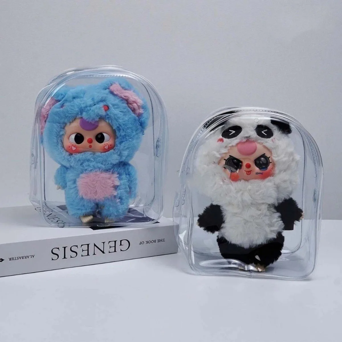 

Toast bread shape Organizer Box for Dolls Display Bag With Keychain Storage Case Ornaments Storage Box