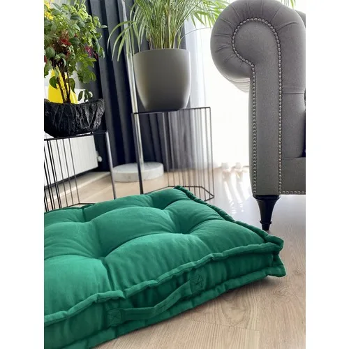 Cotton Shop Dark Green Biscuit Floor Cushion-Pallet Cushion