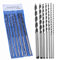 7 Pcs/bag high quality  extra Long Wood Drill Bit Set 300mm Drill Bits DIY Woodworking Tool 4 -12mm