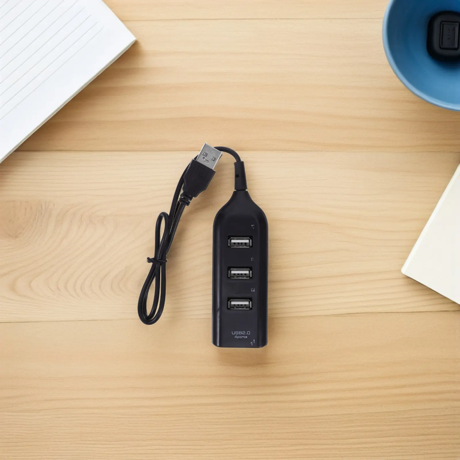 

USB-хаб на 4 порта USB 2.0, сверхскоростной адаптер для синхронизации данных, для компьютера, ноутбука, планшета, смартфона, док-станция, черный USB-хаб