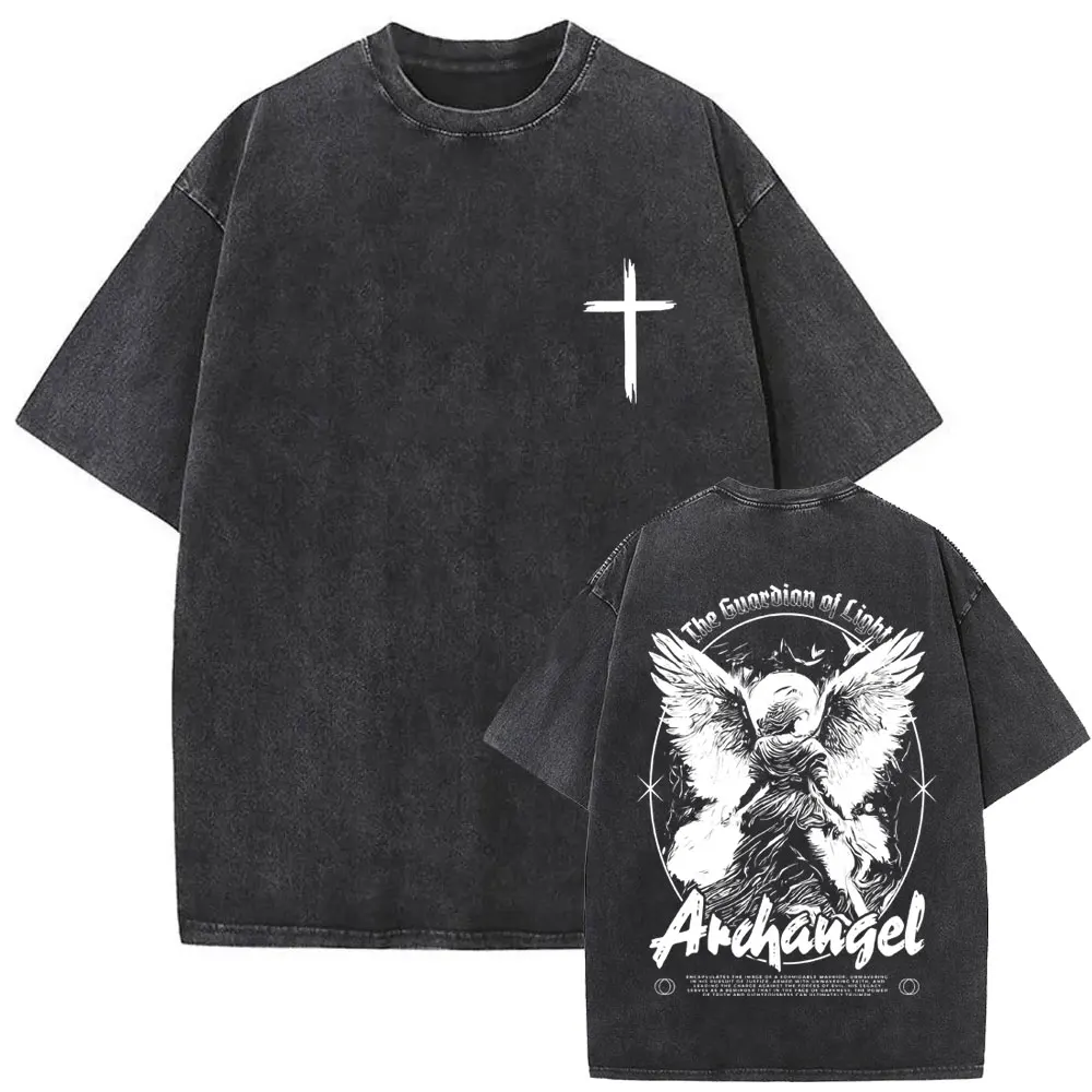 Awesome Christian Jesus Faith Over Fear Bible Verse Vintage Washed T-shirts Men Women Casual Cotton Vintage Oversized T Shirts - Image 5