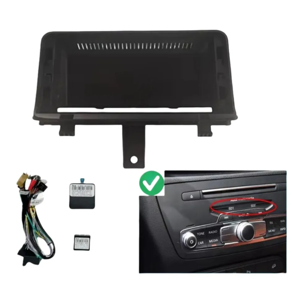 12.3-Inch Fascia Adapter Kit with Canbus Decoder for Audi Q3 2012-2018, Android Radio Dash Panel Installation