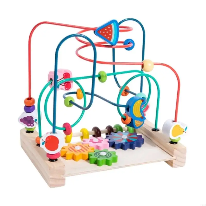 Early Childhood Educational Toy mit farbenfrohen Perlen verbessert Farblernen und die Geschicklichkeit bei Kindern l8rb