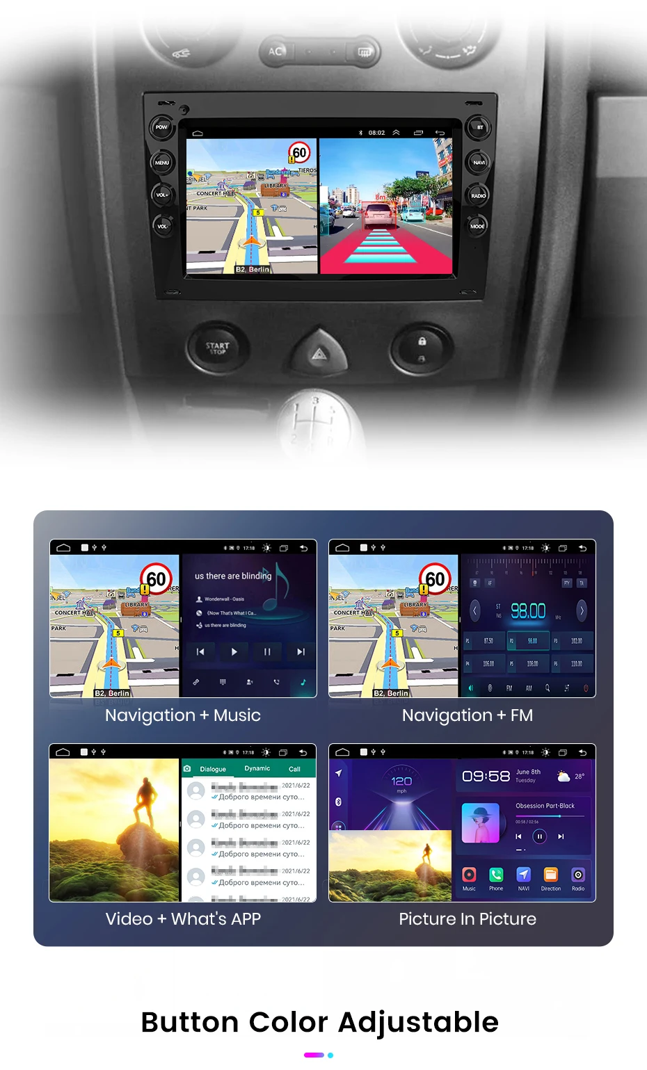 Junsun Wireless Carplay Android Auto Autoradio für Renault Megane 2 2008-2015 GPS Auto intelligente Systeme Smart Autoradio – Detail 27