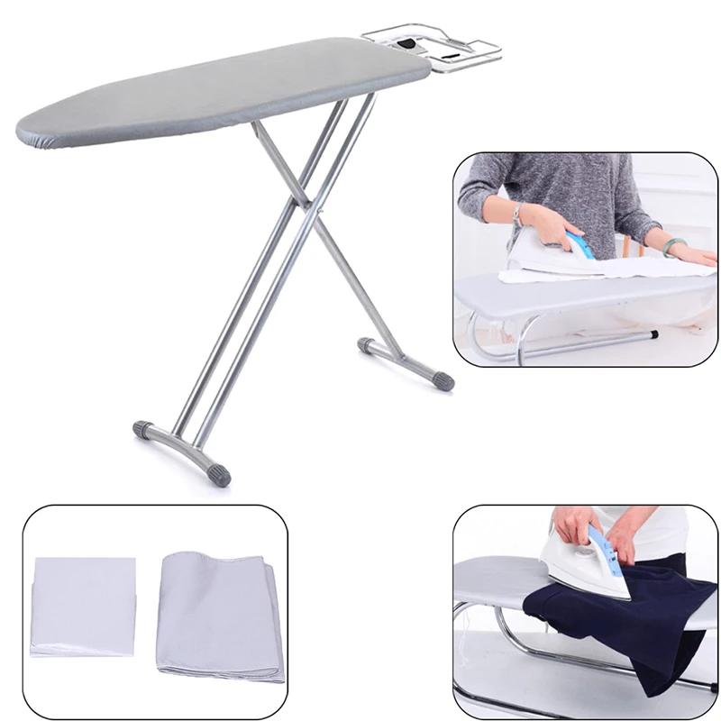 

Dustproof Ironing Board Covers Universal Silver Coated Ironing Board Cover & 4mm Pad Thick Reflect Heat 1pc