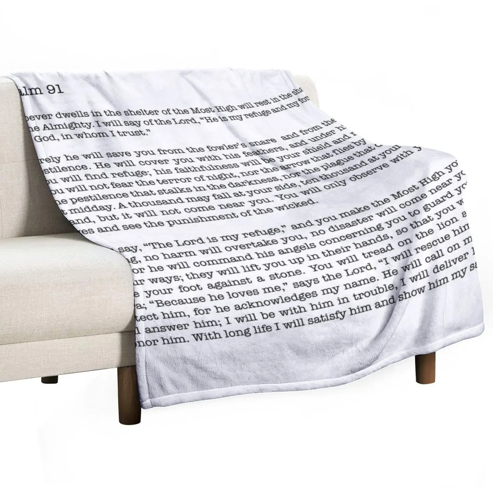 

Psalm 91 Throw Blanket Fluffy Cozy Throw Blanket for Home Decor