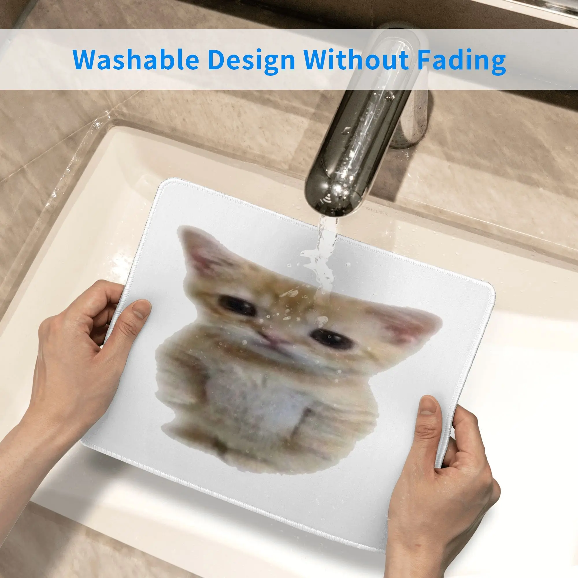 El Gato Alas Mouse Meme Kucing Berdiri Alas Mouse Keyboard Komputer Alas Meja Laptop PC Gaming Alas Meja Aksesori Kantor