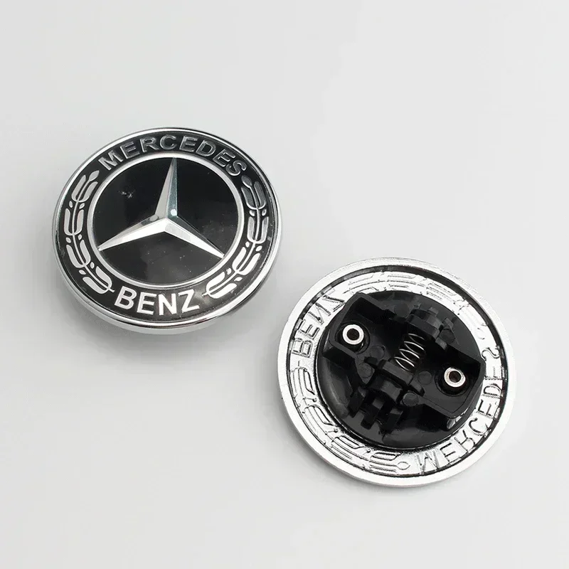 3D ABS 57mm Car Hood Front Bonnet Logo For Mercedes Benz W124 W140 W163 W202 W203 W204 W210 W211 W212 Badge Emblem Accessories view 3