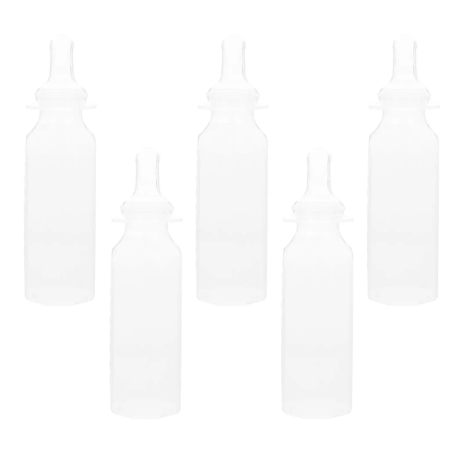 

5Pcs Disposable Milk Bottles Newborn Supple Teat Portable Feeding Bottles Clear Scale Lightweight Outdoor Travel Nursing Helper